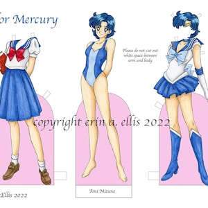 Sailor Mercury Paper Dolls
