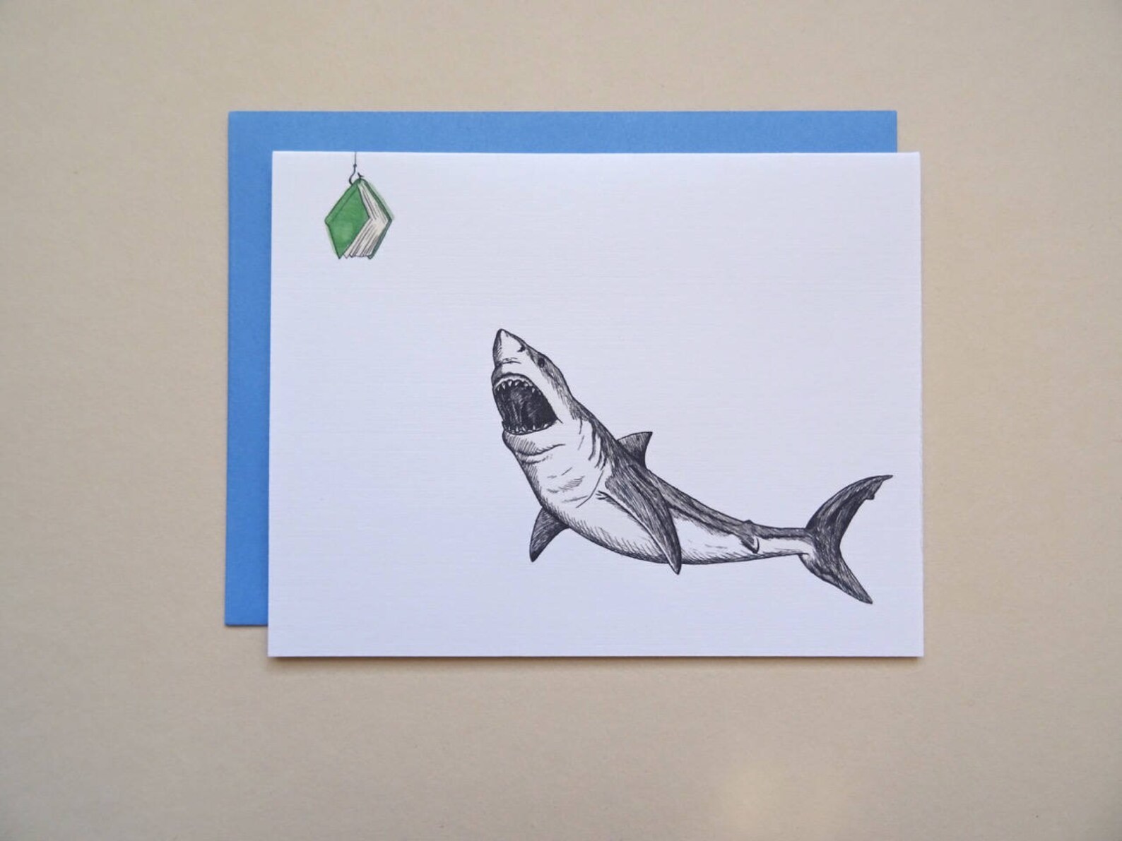 Shark Card Etsy
