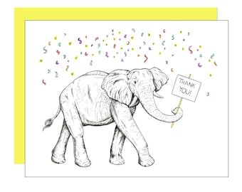 Elephant Thank You Card