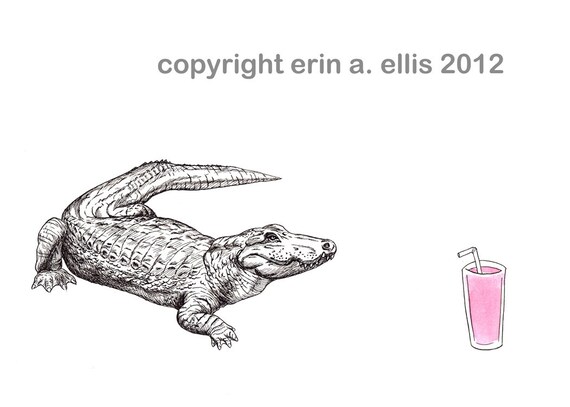 Alligator Print | Etsy