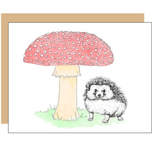 Carte Champignon Hérisson