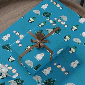 gift wrap paper wrapping roll wrapping paper christmas gift wrap christmas paper Christmas festive paper sheets chistmas illustrated paper