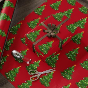 gift wrap paper wrapping roll wrapping paper christmas gift wrap christmas paper Christmas festive paper sheets chistmas illustrated paper