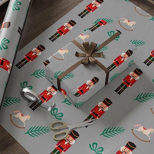 nutcracker wrapping paper gift wrap paper wrapping roll wrapping paper christmas gift wrap christmas  paper sheets illustrated