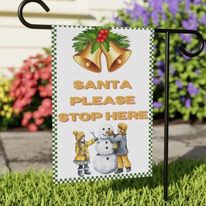 Garden & House Banner Christmas Garden Banner XMas Garden Flags Merry Christmas Garden Banner Santa Flag Santa Banner Christmas Decoration