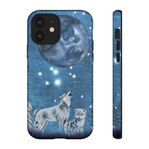 Full Moon Phone Case Gift for Moon Lovers Wolf Phone Case Gift for Night Lovers Gift Wolf Lovers, iPhone, Samsung Phone Case