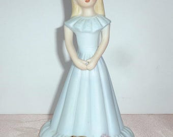 Vintage 1981 Enesco Figurine Growing Up Birthday Girl Age 10 Ten Blonde NICE