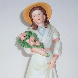 Vintage HOMCO Victorian Lady CHARLOTTE ROSE Porcelain Figurine Hand Painted