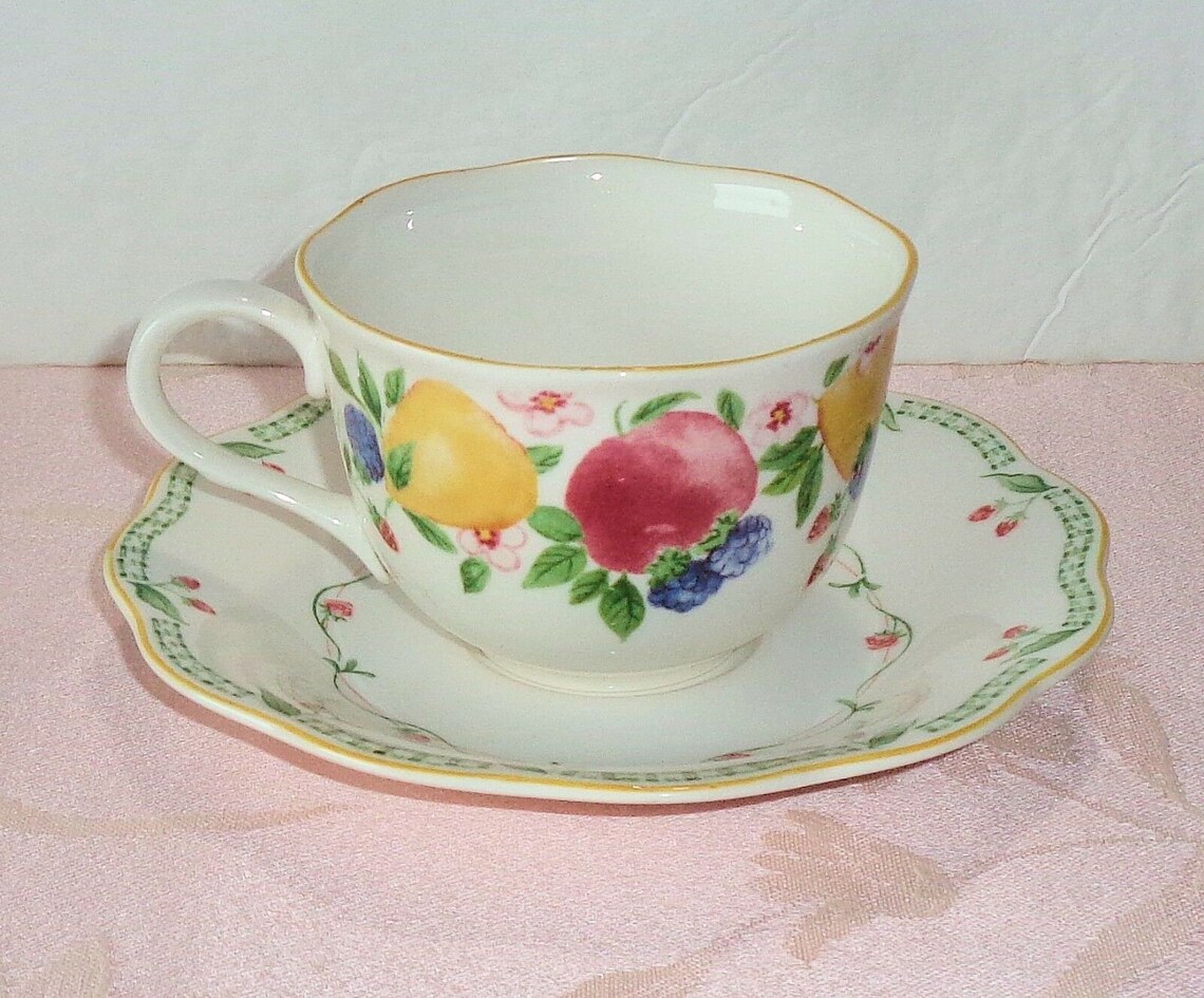 Nikko Tableware Japan IN SEASON Cup & Saucer Set Fruit Berries Etsy