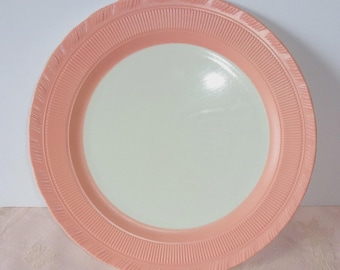 MacBeth-Evans OXFORD PINK Round Serving Plate Platter Cake Torte Chop Charger