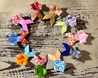 Traditional Origami People set of 10 customizable party favors