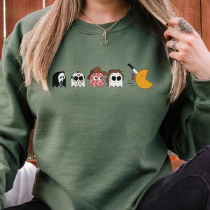 Pacman Horror Movie Ghost Sweatshirt - Spooky Halloween Shirt