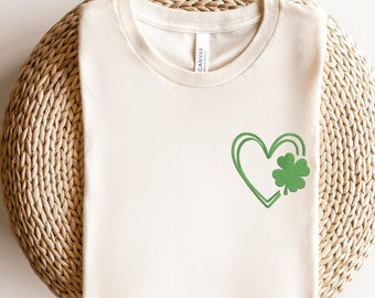 Embroidered Shamrock Sweatshirt: Lucky St. Patrick's Day Shirt