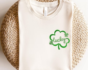 Embroidered Lucky Shamrock Sweatshirt - St. Patrick's Day Shirt