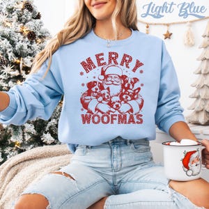 Sudadera navideña para mamá perruna: regalo de Feliz Navidad Light Blue