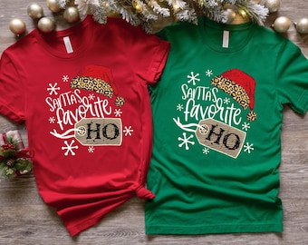Funny Christmas Sweatshirt: Leopard Santa Hat Holiday Sweater
