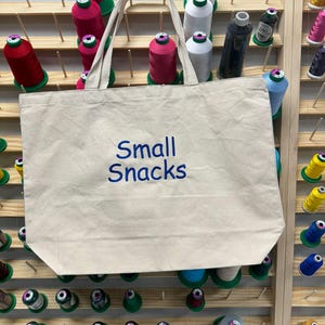 Personalized Embroidery Tote Bag: Custom Name, Reusable Grocery Bag