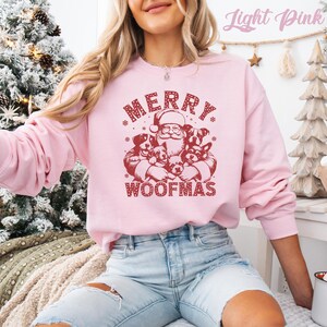 Sudadera navideña para mamá perruna: regalo de Feliz Navidad Light Pink