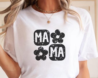 Floral Checkered Mama Shirt: Vintage Mother's Day Tee