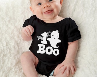 Halloween My First Boo Baby Suite, Little Boo Ghost Shirt, My 1st Boo Kids Clothing, Cute Halloween Ghost Tee, Little Boo Halloween