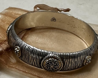 BRIGHTON Vintage Bracelet With Gold Accent On Silver Metal