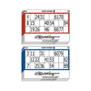 Bilhetes/cartões de bingo reutilizáveis A4