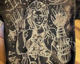 Bleach Dye Jinx from Arcane Hoodie (Made by Sunny)