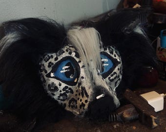 Snow leopard cat mask