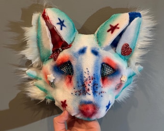 4th of July inspired cat mask  (made by Sunny)