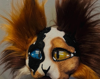 Calico cat  mask with bendable ears