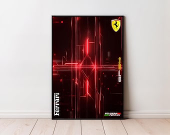Ferrari SF-24 Technic compatible / Arte digital para póster de pared / Impresión digital / Compatible con Technic 42207 / Póster de Fórmula 1