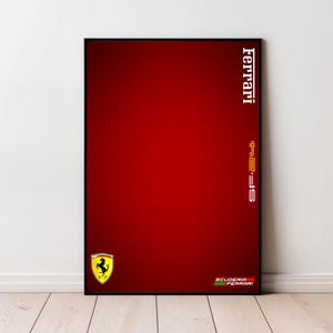 Ferrari SF-24 |  Technik kompatibel |  Digitale Kunst für Wand Poster |  Digitaldruck |  Technik 42207 Kompatibel | Formel-1 Poster