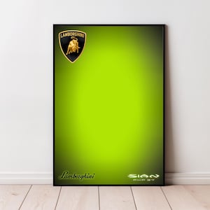Digitales Wandposter für Technik Lamborghini Sian | Technik 42115 kompatibel | Digitaldruck | 1:8 Maßstab | Sofort-DOWNLOAD