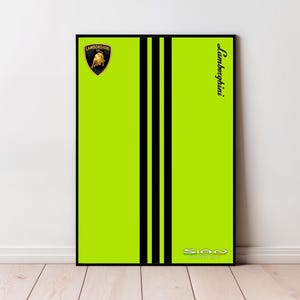 Pôster de parede digital para Technic Lamborghini Sian | Compatível com Technic 42115 | Impressão digital | Escala 1:8 | DOWNLOAD instantâneo
