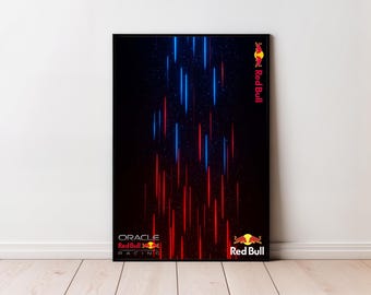 Oracle Red Bull Racing RB20 Car  |   Digital Artwork Wall Poster | Formula Digital Art Technic Formula  42206 compatible |  Instant DOWNLOAD