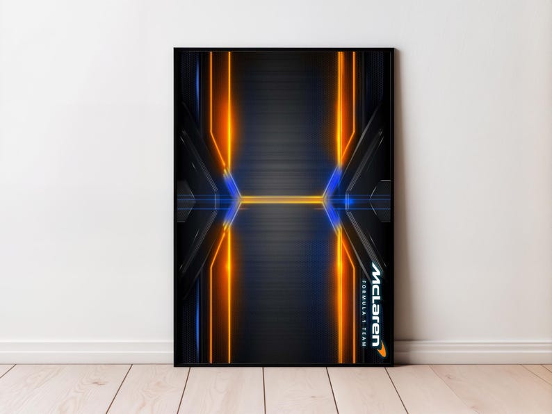 Compatibel met McLaren Technic, digitaal kunstwerk voor muurposter | Digitale print, schaal 1:8 | Compatibel met Technic 42141 | Formuleposter afbeelding 1