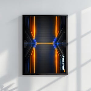 Compatibel met McLaren Technic, digitaal kunstwerk voor muurposter | Digitale print, schaal 1:8 | Compatibel met Technic 42141 | Formuleposter afbeelding 3