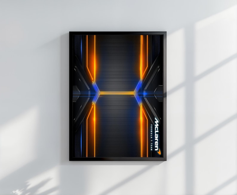 Compatibel met McLaren Technic, digitaal kunstwerk voor muurposter | Digitale print, schaal 1:8 | Compatibel met Technic 42141 | Formuleposter afbeelding 3
