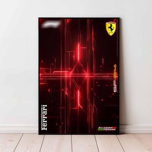 Ferrari SF-24 Technik kompatibel |  Digitale Kunst für Wand Poster |  Digitaldruck |  Technik 42207 Kompatibel | Formel 1 Poster