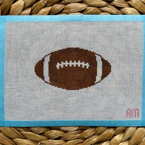 Football - Stitch Painted Needlepoint Canvas