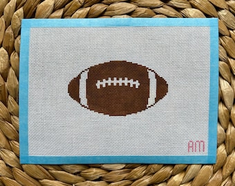 Football - Stitch Painted Needlepoint Canvas