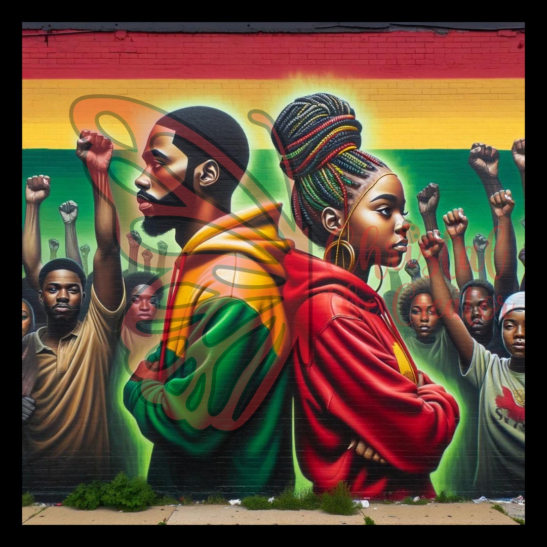 Vibrant Unity Mural Celebrate Black Pride and Empowerment - Etsy UK