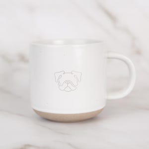 Boxer Bully Dog Pet Acquerello Arte Colorata Tazza Regalo Compleanno Lavoro Ufficio Natale Tè Caffè (bianco