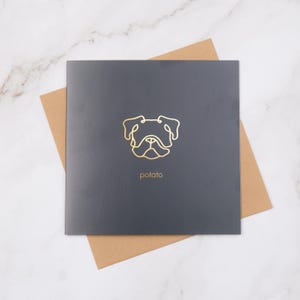 Bulldogge ""potato"" Grußkarte"