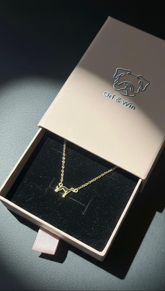 Sighthound Necklace in Premium Stainless Steel with PVD Coating 18kt Gold