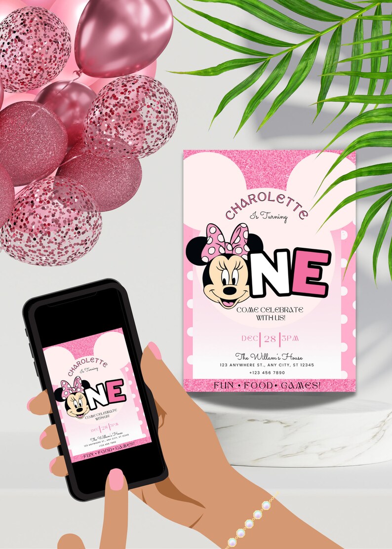Minnie Mouse Birthday Invitation, Minnie Mouse Birthday Invitation ...