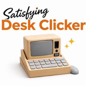 Fidget Toy for Adults | Retro Computer Desk Clicker | Unique Programmer Gift | Office Desk Toy | Stress Relief Fidget | Geek Desk Accessory