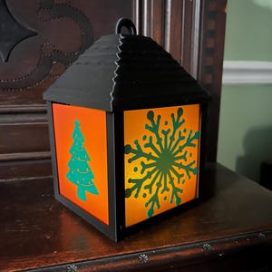 Christmas Lantern Glowing Lantern Tealight Unique Holiday Decor Fun Christmas Decor Festive Holiday Lantern Home Decor Office Decor Gift