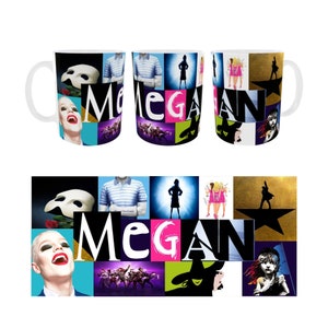 Custom Name Mug for Musical Theatre Fans! Personalized 10oz Gift for Him or Her. Perfect Gift for Theatre Lovers