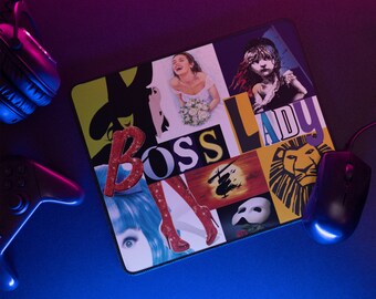 Musical Theatre Personalised Name Computer Mousemat Theatre Gift, Your Design for decoration or gift, Mask and Phone case present for him
